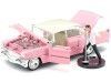 Cochesdemetal.es 1955 Cadillac Fleetwood Series 60 "Elvis Presley" Rosa 1:24 Jada Toys 31007