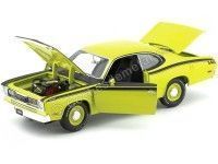 Cochesdemetal.es 1971 Plymouth Duster 340 Hardtop Yellow 1:18 Auto World AMM1154