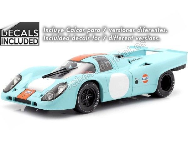 Cochesdemetal.es 1970 Porsche 917K + Calcas para 7 Versiones Gulf Edition 1:18 CMR146 Cochesdemetal.es 1970 Porsche 917K + Calcas para 7 Versiones Gulf Edition 1:18 CMR146