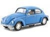 Cochesdemetal.es 1959 Volkswagen VW Kafer Hard Top Azul 1:24 Welly 22436