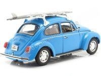 Cochesdemetal.es 1959 Volkswagen VW Kafer Con Tabla de Surf Azul 1:24 Welly 22436