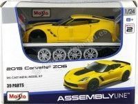 Cochesdemetal.es 2015 Chevrolet Corvette C7 Z06 Amarillo "Metal Kit" 1:24 Maisto 39246