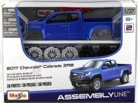 Cochesdemetal.es 2017 Chevrolet Colorado Pickup ZR2 Azul "Metal Kit" 1:24 Maisto 39517