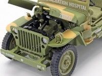 Cochesdemetal.es 1941 Jeep Willys 4x4 MB Medical US Army Verde Camuflaje 1:18 Auto World AWML005A