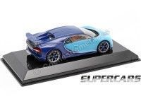 Cochesdemetal.es 2016 Bugatti Chiron "SuperCars" Cian/Azul 1:43 Editorial Salvat SC05