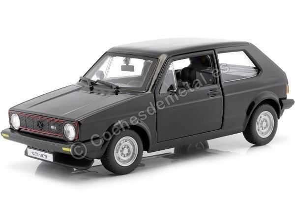 Cochesdemetal.es 1979 Volkswagen Golf MK1 GTI Negro 1:24 Bburago 21089