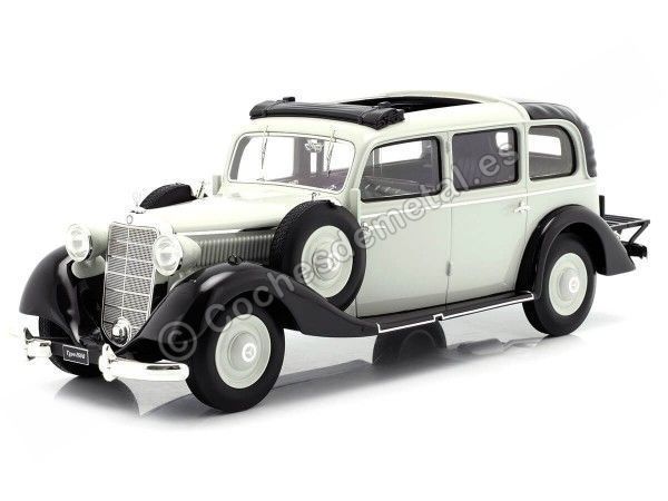 Cochesdemetal.es 1936 Mercedes-Benz 260 D (W138) Pullman Landaulet Gris 1:18 Triple-9 1800105