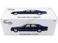 Cochesdemetal.es 1994 Mercedes-Benz S500 (W140) Azul Gris 1:18 iScale 11800000049