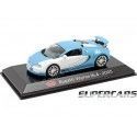 Cochesdemetal.es 2005 Bugatti Veyron 16.4 "SuperCars" Blanco-Azul 1:43 Editorial Salvat SC10