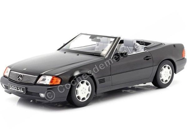 Cochesdemetal.es 1993 Mercedes-Benz 500 SL Convertible (R129) Black Metallic 1:18 KK-Scale KKDC180371