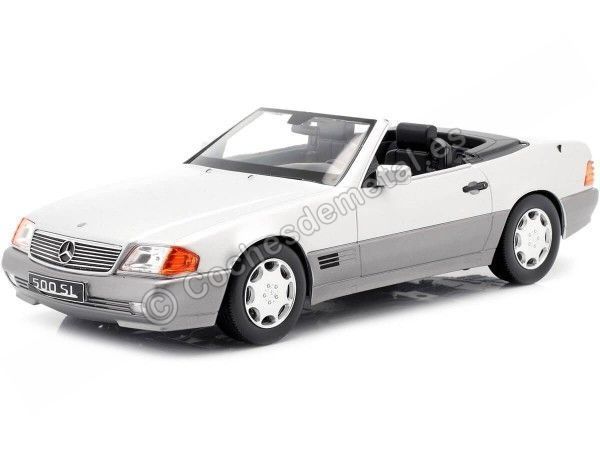 Cochesdemetal.es 1993 Mercedes-Benz 500 SL Convertible (R129) Silver 1:18 KK-Scale KKDC180372