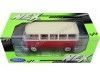 Cochesdemetal.es 1963 Volkswagen T1 Classical Microbus Rojo/Blanco 1:18 Welly 18054