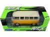 Cochesdemetal.es 1963 Volkswagen T1 Classical Microbus Amarillo-Beige 1:18 Welly 18054