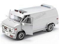 Cochesdemetal.es 1983 Furgoneta GMC Vandura Cargo Van Gris Plata 1:18 Greenlight 13568