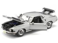 Cochesdemetal.es 1969 Ford Mustang Boss 429 "John Wick" Grey/Black 1:18 Highway-61 18016