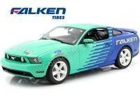 Cochesdemetal.es 2010 Ford Mustang GT "Falken Tires" Azul/Verde 1:18 Greenlight 13552