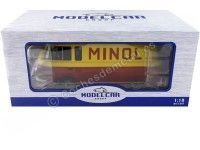 Cochesdemetal.es 1970 Barkas B 1000 Box Wagon "Minol" Amarillo/Rojo 1:18 MC Group 18210