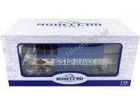 Cochesdemetal.es 1970 Barkas B 1000 Box Wagon "Fortschritt-Service" Blanco/Azul 1:18 MC Group 18211