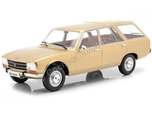 Cochesdemetal.es 1976 Peugeot 504 Break Dorado 1:18 MC Group 18212