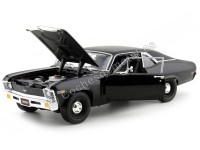 Cochesdemetal.es 1969 Chevrolet Nova Yenko Coupe Black 1:18 Auto World AMM1178