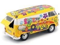 Cochesdemetal.es 1967 Volkswagen Type 2 T1 Delivery Van "Flower Power" 1:24 Motor Max 79575