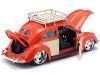 Cochesdemetal.es 1951 Volkswagen Beetle Escarabajo Custom Rojo-beige 1:18 Maisto Design 32614