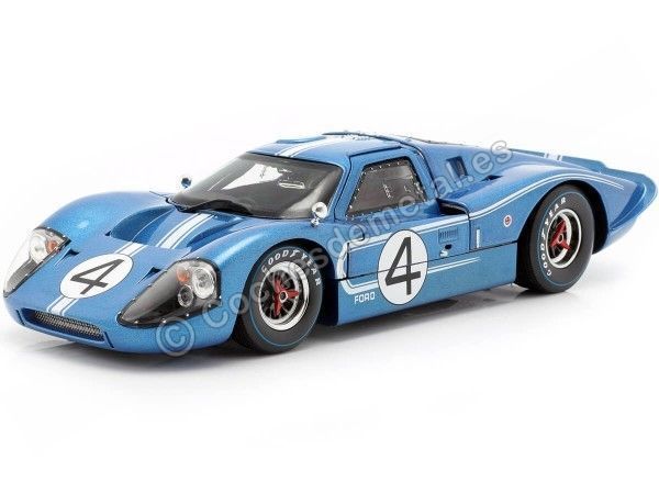 Cochesdemetal.es 1967 Ford GT40 Mark IV Nº4 Hulme/Ruby 24h LeMans Azul 1:18 Shelby Collectibles 426