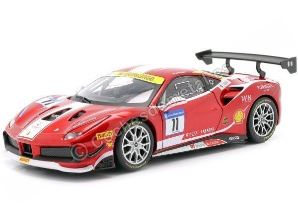 Cochesdemetal.es 2017 Ferrari 488 Challenge 11 Formula Racing Mugello Nielsen 1:24 Bburago 18-26308