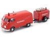 Cochesdemetal.es 1967 Volkswagen Type 2 T1 Delivery Van "Bomberos con Bomba de Agua" 1:24 Motor Max 79671