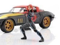 Cochesdemetal.es 1966 Chevrolet Corvette + Figura Black Widow 1:24 Jada Toys 31749 253225014