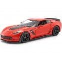 Cochesdemetal.es 2017 Chevrolet Corvette C7 Z06 Rojo 1:24 Welly 24085