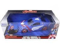 Cochesdemetal.es 2006 Ford Mustang GT + Figura Capitan America 1:24 Jada Toys 31187/253225007