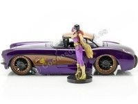 Cochesdemetal.es 1957 Chevrolet Corvette + Figura Batgirl 1:24 Jada Toys 30457 253255007