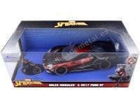 Cochesdemetal.es 2017 Ford GT + Miles Morales Spider-Man 1:24 Jada Toys 31190/253225008