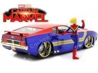 Cochesdemetal.es 1973 Ford Mustang Mach 1 + Figura Captain Marvel 1:24 Jada Toys 31193/253225009