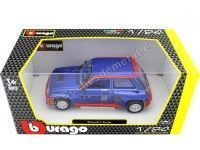 Cochesdemetal.es 1982 Renault 5 R5 Turbo Azul/Rojo 1:24 Bburago 21088