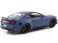 Cochesdemetal.es 2018 Ford Mustang GT 5.0 Cupe Azul Metalizado 1:24 Motor MAX 79352