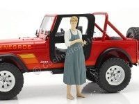 Cochesdemetal.es 1983 Jeep Renegade CJ-7 "Terminator + Sarah Connor" Rojo 1:18 Greenlight 19060