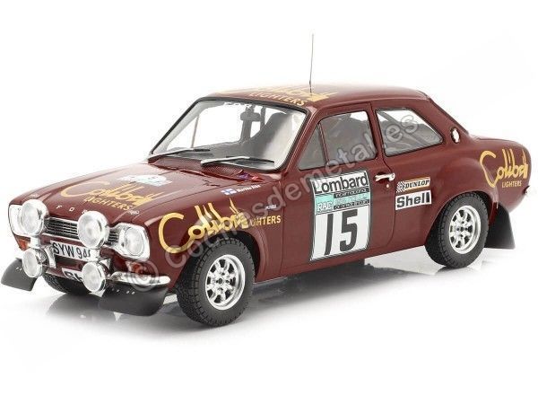 Cochesdemetal.es 1974 Ford Escort Mk1 RS 1600 Nº15 Alen/White Lombard RAC Rallye 1:18 IXO Models 18RMC047B