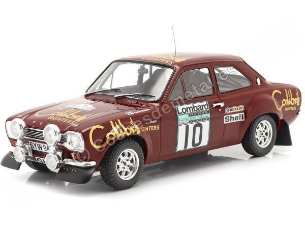 Cochesdemetal.es 1974 Ford Escort Mk1 RS 1600 Nº10 Mikkola/Davenport Lombard RAC Rallye 1:18 IXO Models 18RMC047C