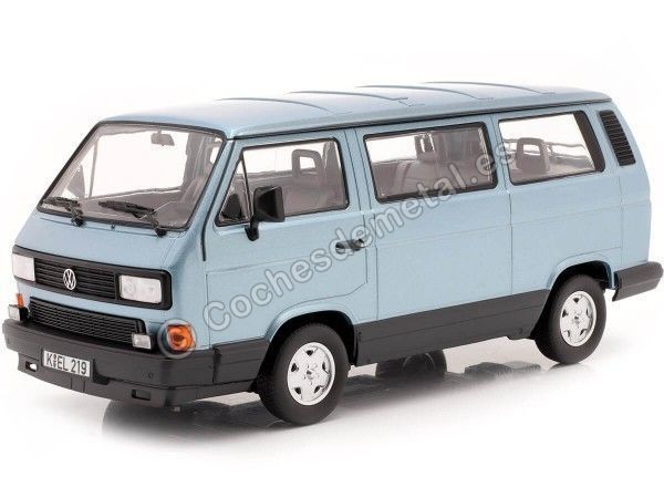 Cochesdemetal.es 1990 Volkswagen Multivan Light Blue Metallic 1:18 Norev 188544