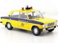 Cochesdemetal.es 1976 Lada 2106 (Seat 124) Policia URSS Amarillo/Azul 1:18 Triple-9 1800246