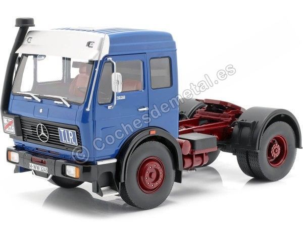 Cochesdemetal.es 1973 Camion Mercedes-Benz NG 1632 Azul 1:18 Road Kings 180041