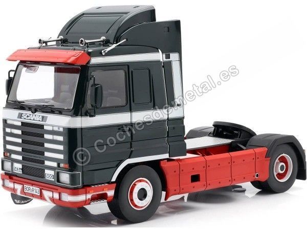 Cochesdemetal.es 1995 Camion Scania 143 Streamline Verde/Rojo 1:18 Road Kings 180102