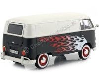 Cochesdemetal.es 1967 Volkswagen Type 2 T1 Delivery Van Negro/Blanco 1:24 Motor Max 79566