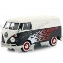 Cochesdemetal.es 1967 Volkswagen Type 2 T1 Delivery Van Negro/Blanco 1:24 Motor Max 79566