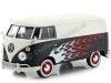 Cochesdemetal.es 1967 Volkswagen Type 2 T1 Delivery Van Negro/Blanco 1:24 Motor Max 79566