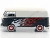 Cochesdemetal.es 1967 Volkswagen Type 2 T1 Delivery Van Negro/Blanco 1:24 Motor Max 79566