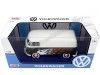 Cochesdemetal.es 1967 Volkswagen Type 2 T1 Delivery Van Negro/Blanco 1:24 Motor Max 79566