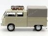 Cochesdemetal.es 1967 Volkswagen Type 2 T1 Cabina Doble Pickup Caqui 1:24 Motor Max 79553